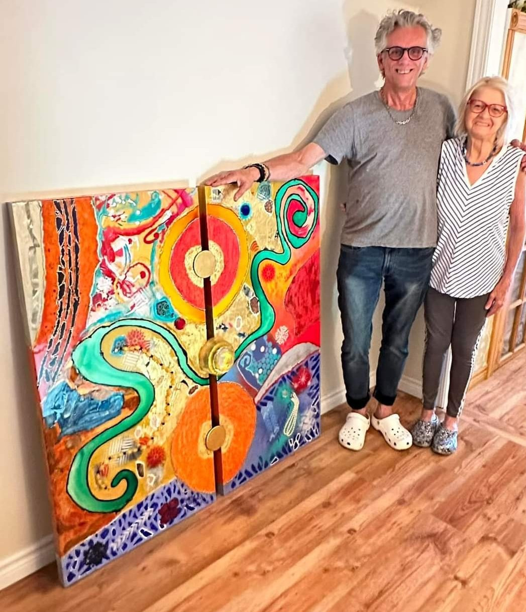 François Fillion et Anna Fanucchi present "OSER ÊTRE" a ditych 48 by 48 inches